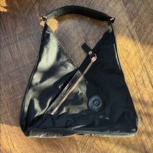 Kipling Black Olina Bag with Rose Gold Accents